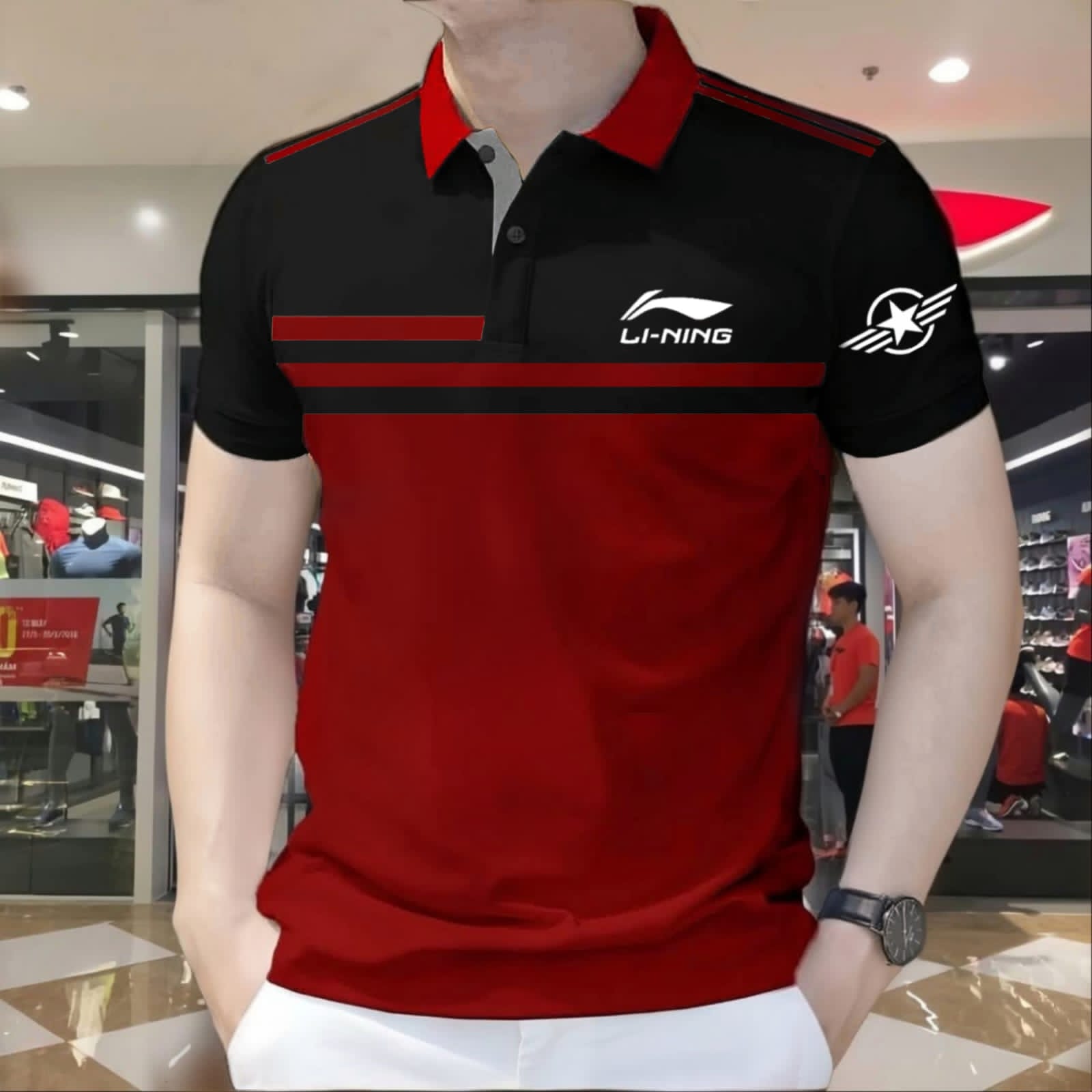 প্রিমিয়াম পিকে কটন পোলো শার্ট (Code: RJ-black-Maroon )
